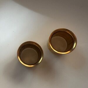 Gold Tone Circular Earrings